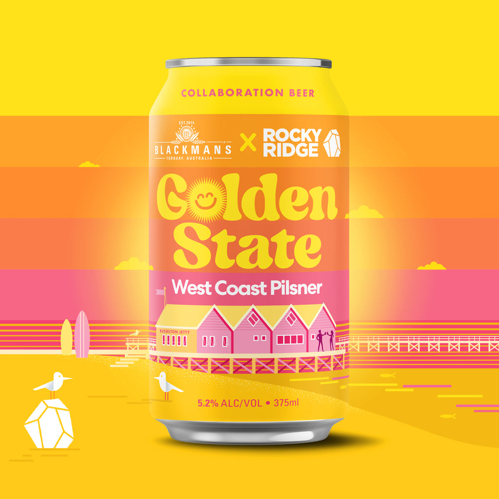 PRE SALE! Golden State West Coast Pilsner Collaboration with Rocky Ridge WA Released on the 14th Febuary